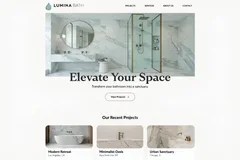 Example bathroom fitters website built by SprintLaunch