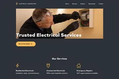 Example electricians website built by SprintLaunch