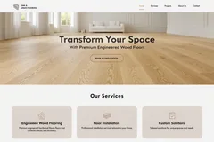 Example flooring fitters website built by SprintLaunch