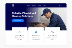 Example plumbers website built by SprintLaunch