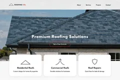 Example roofers website built by SprintLaunch